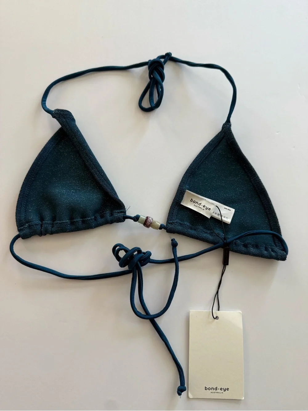 Bond-Eye Ingrid Beaded Triangle Bikini Top